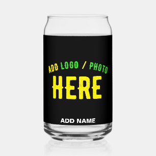 STYLISH MODERN CUSTOMIZABLE BLACK VERIFIED BRANDED CAN GLASS