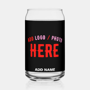 STYLISH MODERN CUSTOMIZABLE BLACK VERIFIED BRANDED CAN GLASS