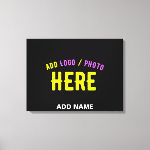STYLISH MODERN CUSTOMIZABLE BLACK VERIFIED BRANDED CANVAS PRINT