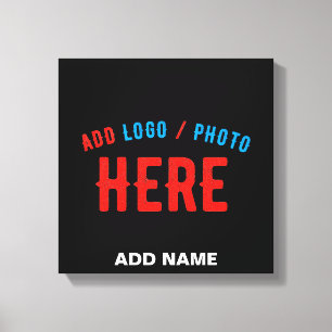 STYLISH MODERN CUSTOMIZABLE BLACK VERIFIED BRANDED CANVAS PRINT