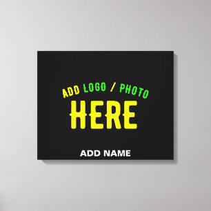 STYLISH MODERN CUSTOMIZABLE BLACK VERIFIED BRANDED CANVAS PRINT
