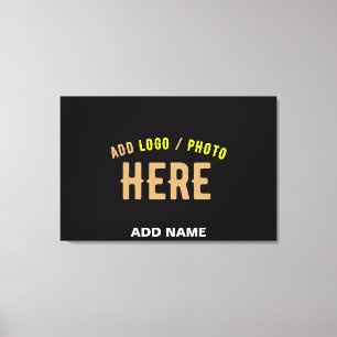 STYLISH MODERN CUSTOMIZABLE BLACK VERIFIED BRANDED CANVAS PRINT