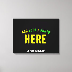 STYLISH MODERN CUSTOMIZABLE BLACK VERIFIED BRANDED CANVAS PRINT