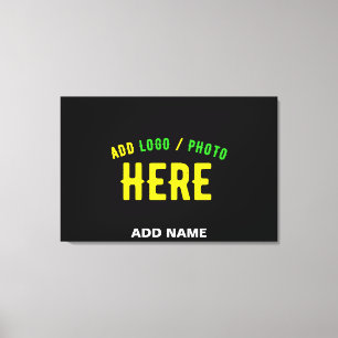 STYLISH MODERN CUSTOMIZABLE BLACK VERIFIED BRANDED CANVAS PRINT