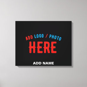 STYLISH MODERN CUSTOMIZABLE BLACK VERIFIED BRANDED CANVAS PRINT