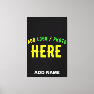 STYLISH MODERN CUSTOMIZABLE BLACK VERIFIED BRANDED CANVAS PRINT