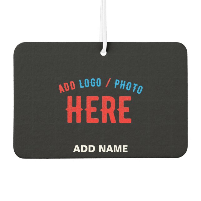 STYLISH MODERN CUSTOMIZABLE BLACK VERIFIED BRANDED CAR AIR FRESHENER (Front)