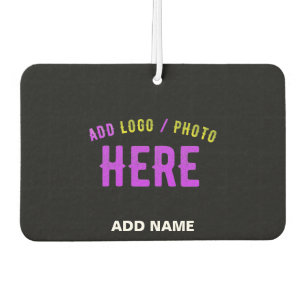 STYLISH MODERN CUSTOMIZABLE BLACK VERIFIED BRANDED CAR AIR FRESHENER