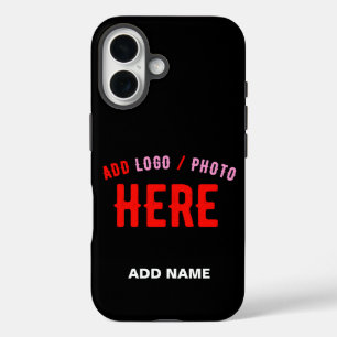 STYLISH MODERN CUSTOMIZABLE BLACK VERIFIED BRANDED iPhone 16 CASE