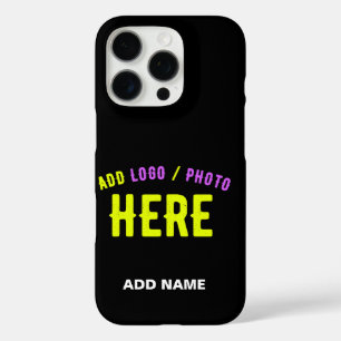 STYLISH MODERN CUSTOMIZABLE BLACK VERIFIED BRANDED iPhone 16 PRO CASE