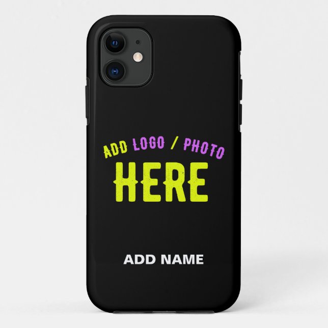 STYLISH MODERN CUSTOMIZABLE BLACK VERIFIED BRANDED Case-Mate iPhone CASE (Back)