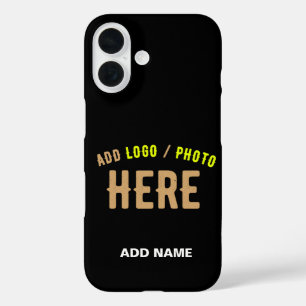 STYLISH MODERN CUSTOMIZABLE BLACK VERIFIED BRANDED iPhone 16 CASE