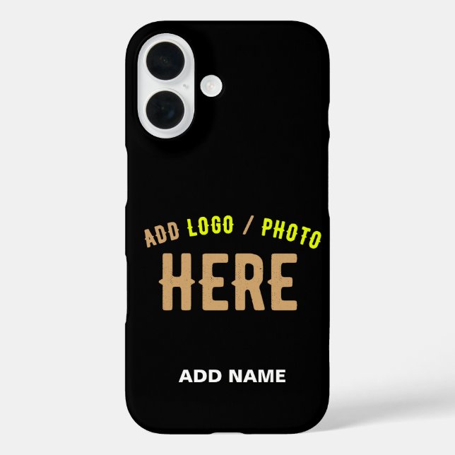STYLISH MODERN CUSTOMIZABLE BLACK VERIFIED BRANDED Case-Mate iPhone CASE (Back)