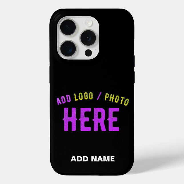 STYLISH MODERN CUSTOMIZABLE BLACK VERIFIED BRANDED Case-Mate iPhone CASE (Back)