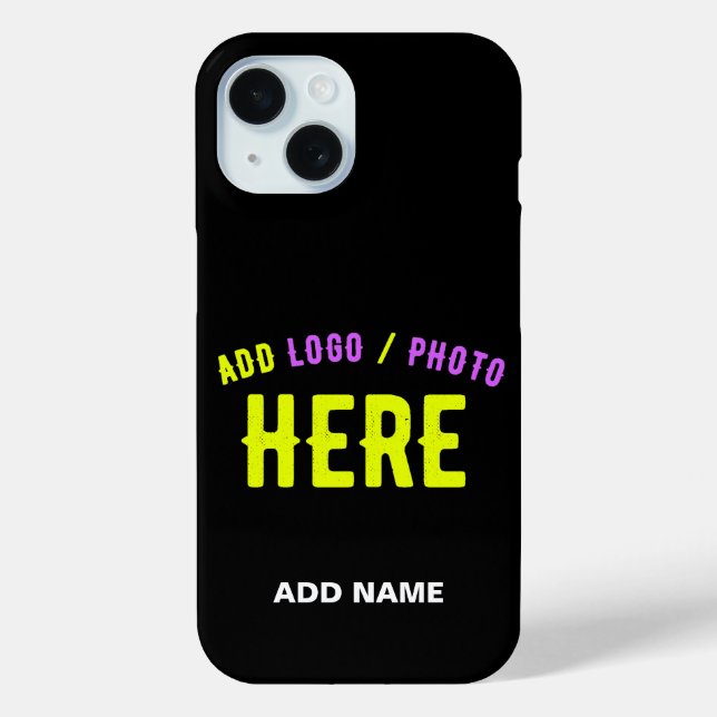 STYLISH MODERN CUSTOMIZABLE BLACK VERIFIED BRANDED Case-Mate iPhone CASE (Back)