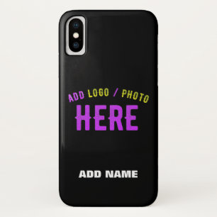 STYLISH MODERN CUSTOMIZABLE BLACK VERIFIED BRANDED iPhone X CASE