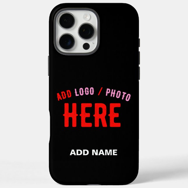 STYLISH MODERN CUSTOMIZABLE BLACK VERIFIED BRANDED Case-Mate iPhone CASE (Back)