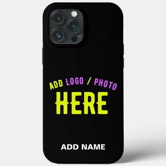 STYLISH MODERN CUSTOMIZABLE BLACK VERIFIED BRANDED Case-Mate iPhone CASE (Back)