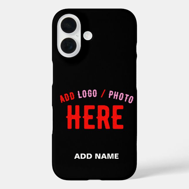 STYLISH MODERN CUSTOMIZABLE BLACK VERIFIED BRANDED Case-Mate iPhone CASE (Back)