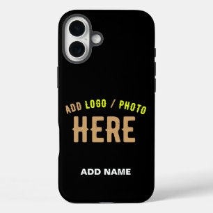 STYLISH MODERN CUSTOMIZABLE BLACK VERIFIED BRANDED iPhone 16 PLUS CASE