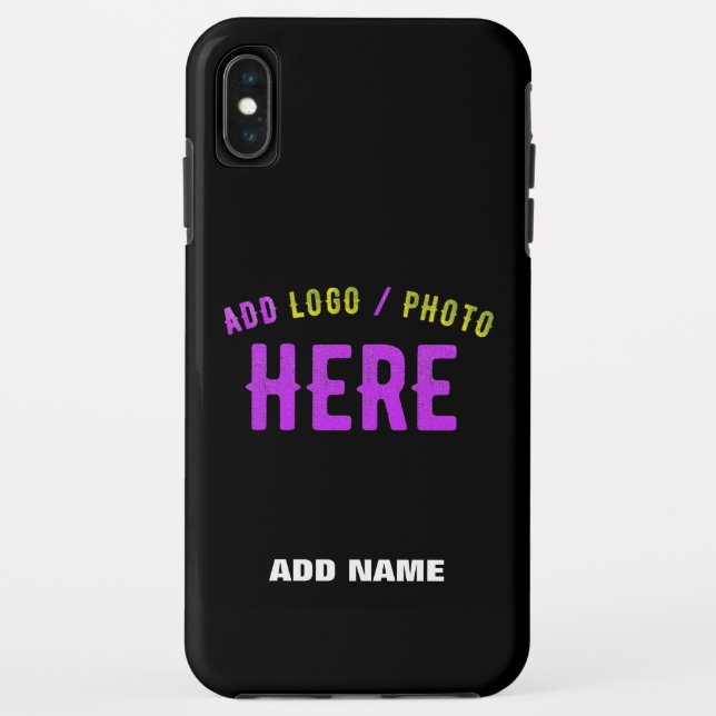 STYLISH MODERN CUSTOMIZABLE BLACK VERIFIED BRANDED Case-Mate iPhone CASE (Back)