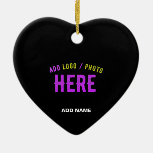 STYLISH MODERN CUSTOMIZABLE BLACK VERIFIED BRANDED CERAMIC ORNAMENT