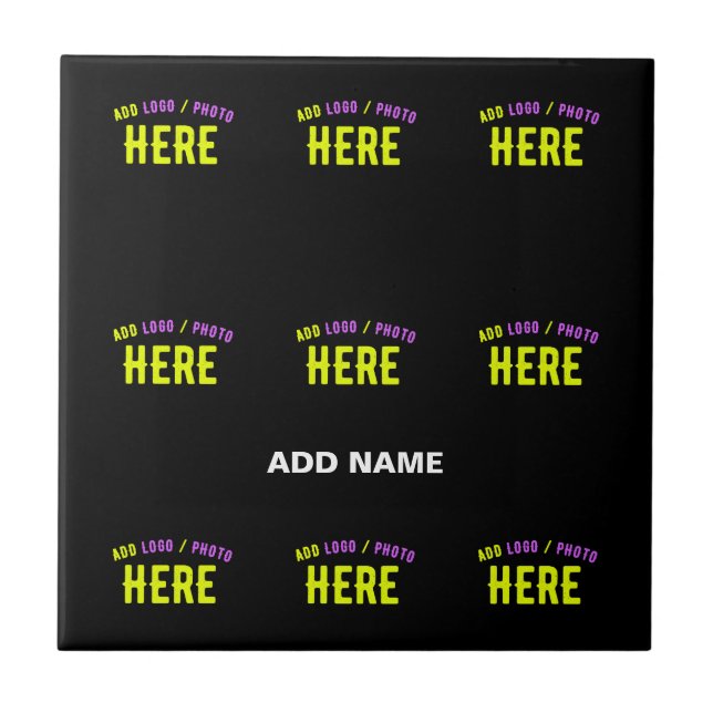 STYLISH MODERN CUSTOMIZABLE BLACK VERIFIED BRANDED CERAMIC TILE (Front)