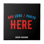 STYLISH MODERN CUSTOMIZABLE BLACK VERIFIED BRANDED CERAMIC TILE<br><div class="desc">THIS IS A DESIGN FITTING FOR EVERYONE.YOU CAN CHANGE, RESIZE OR ADD LOGO, PHOTO, TEXT AND COLOURS THE WAY YOU LIKE.THANK YOU.</div>