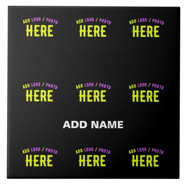 STYLISH MODERN CUSTOMIZABLE BLACK VERIFIED BRANDED CERAMIC TILE (Front)