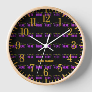 STYLISH MODERN CUSTOMIZABLE BLACK VERIFIED BRANDED CLOCK
