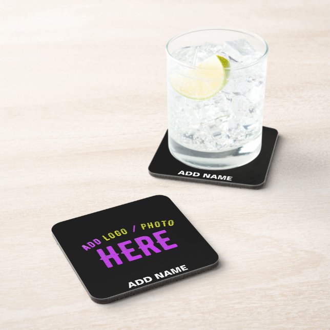STYLISH MODERN CUSTOMIZABLE BLACK VERIFIED BRANDED COASTER (Right Side)