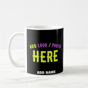 STYLISH MODERN CUSTOMIZABLE BLACK VERIFIED BRANDED COFFEE MUG
