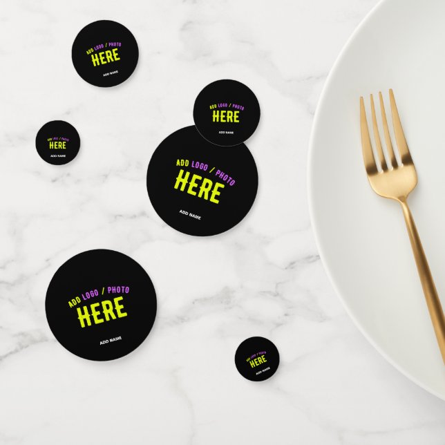 STYLISH MODERN CUSTOMIZABLE BLACK VERIFIED BRANDED CONFETTI (Group)
