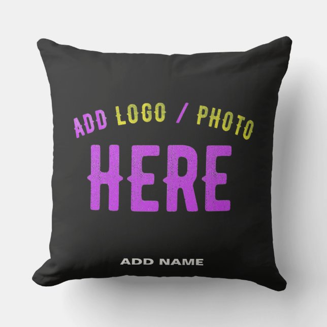 STYLISH MODERN CUSTOMIZABLE BLACK VERIFIED BRANDED CUSHION (Front)