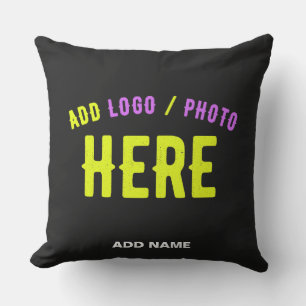 STYLISH MODERN CUSTOMIZABLE BLACK VERIFIED BRANDED CUSHION