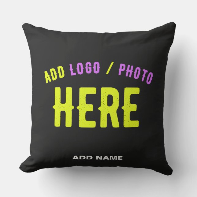 STYLISH MODERN CUSTOMIZABLE BLACK VERIFIED BRANDED CUSHION (Front)