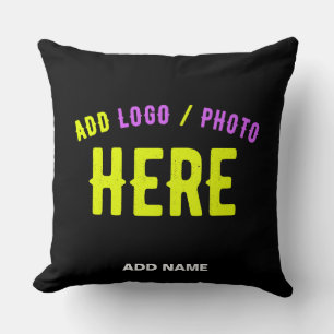 STYLISH MODERN CUSTOMIZABLE BLACK VERIFIED BRANDED CUSHION