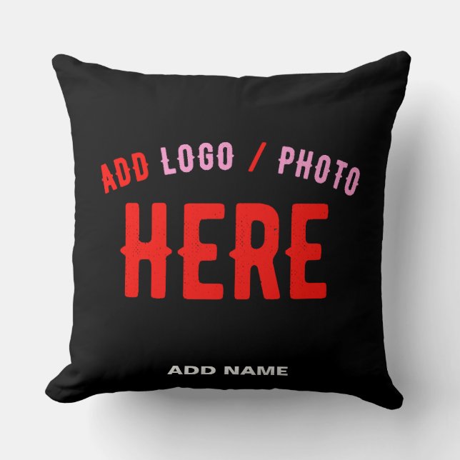 STYLISH MODERN CUSTOMIZABLE BLACK VERIFIED BRANDED CUSHION (Front)