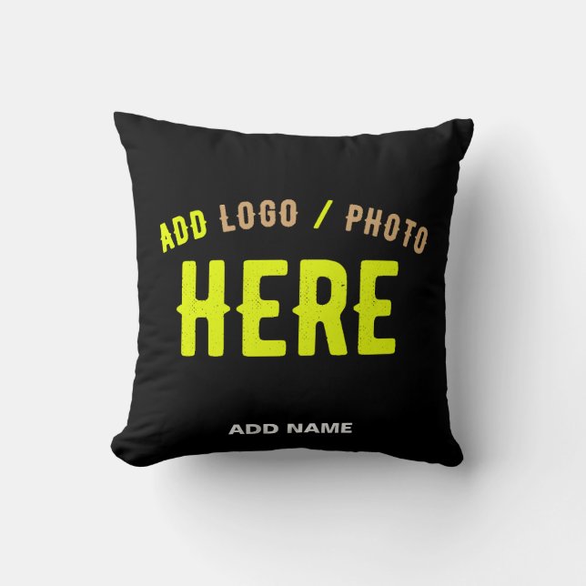 STYLISH MODERN CUSTOMIZABLE BLACK VERIFIED BRANDED CUSHION (Front)