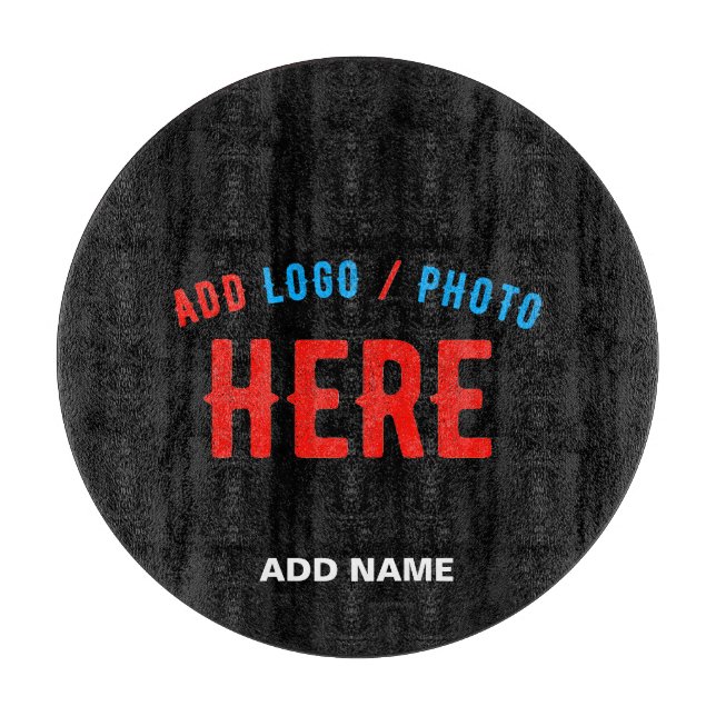 STYLISH MODERN CUSTOMIZABLE BLACK VERIFIED BRANDED CUTTING BOARD (Front)