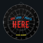 STYLISH MODERN CUSTOMIZABLE BLACK VERIFIED BRANDED DARTBOARD<br><div class="desc">THIS IS A DESIGN FITTING FOR EVERYONE.YOU CAN CHANGE, RESIZE OR ADD LOGO, PHOTO, TEXT AND COLOURS THE WAY YOU LIKE.THANK YOU.</div>