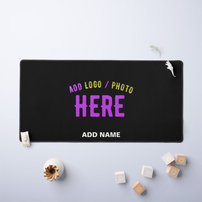 STYLISH MODERN CUSTOMIZABLE BLACK VERIFIED BRANDED DESK MAT (Kids Table)
