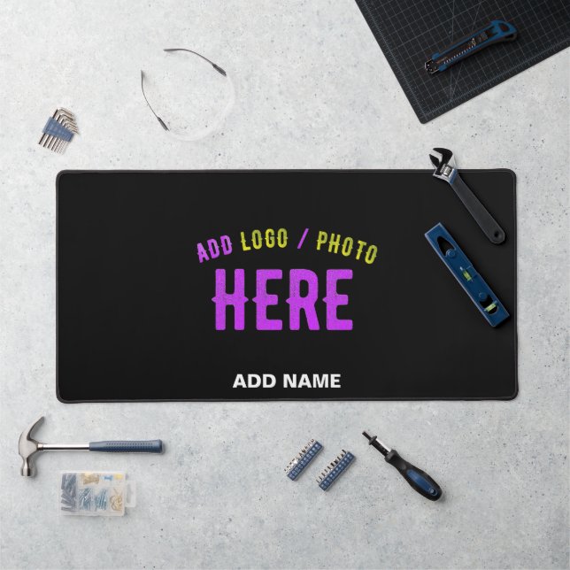 STYLISH MODERN CUSTOMIZABLE BLACK VERIFIED BRANDED DESK MAT (Workstation)