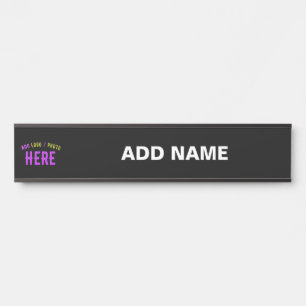STYLISH MODERN CUSTOMIZABLE BLACK VERIFIED BRANDED DOOR SIGN