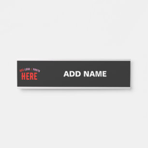 STYLISH MODERN CUSTOMIZABLE BLACK VERIFIED BRANDED DOOR SIGN
