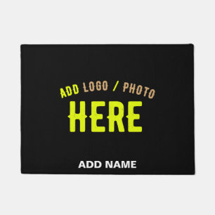 STYLISH MODERN CUSTOMIZABLE BLACK VERIFIED BRANDED DOORMAT