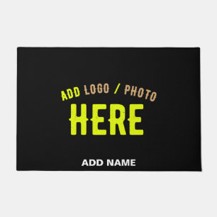 STYLISH MODERN CUSTOMIZABLE BLACK VERIFIED BRANDED DOORMAT