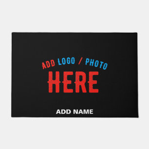 STYLISH MODERN CUSTOMIZABLE BLACK VERIFIED BRANDED DOORMAT