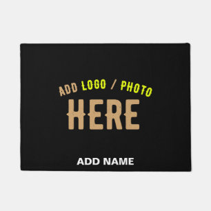 STYLISH MODERN CUSTOMIZABLE BLACK VERIFIED BRANDED DOORMAT