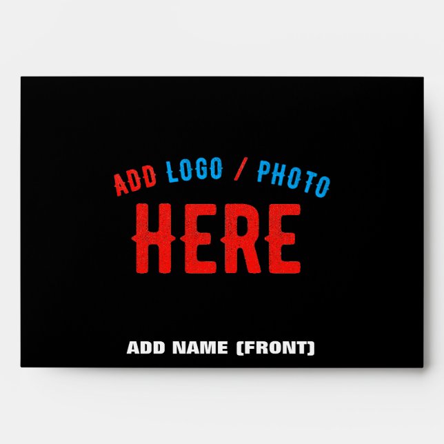 STYLISH MODERN CUSTOMIZABLE BLACK VERIFIED BRANDED ENVELOPE (Front)